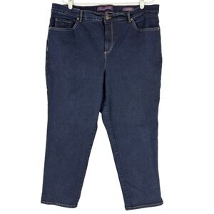 Gloria Vanderbilt Women's Stretch Blue Denim Jeans Plus Size 18W Short Amanda